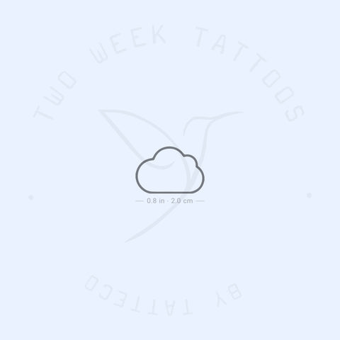 Minimalist Cloud Semi-Permanent Tattoo - Set of 2