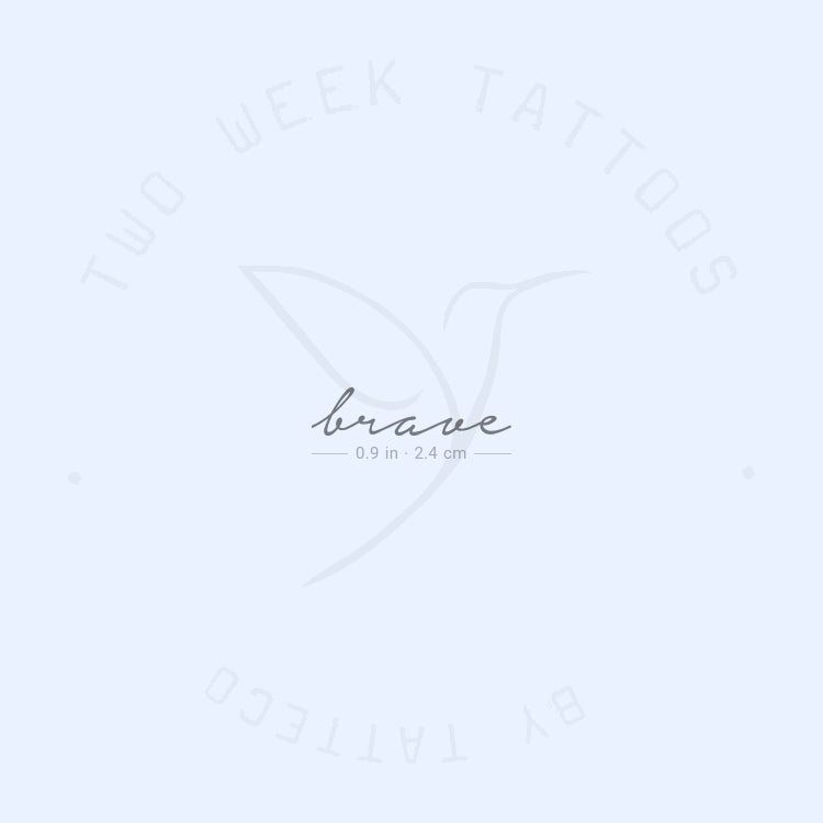 Brave Semi-Permanent Tattoo - Set of 2