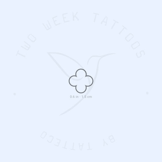 Tatuaje semipermanente de cuadrifolio de línea fina - Juego de 2