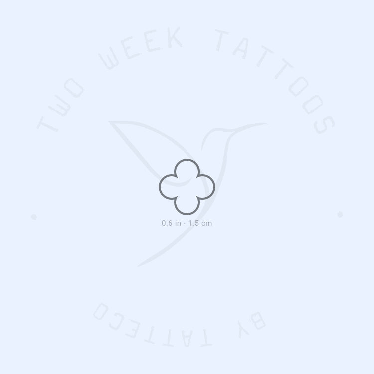 Fine Line Quatrefoil Semi-Permanent Tattoo - Set of 2