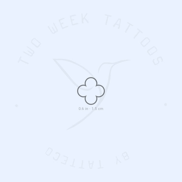 Fine Line Quatrefoil Semi-Permanent Tattoo - Set of 2