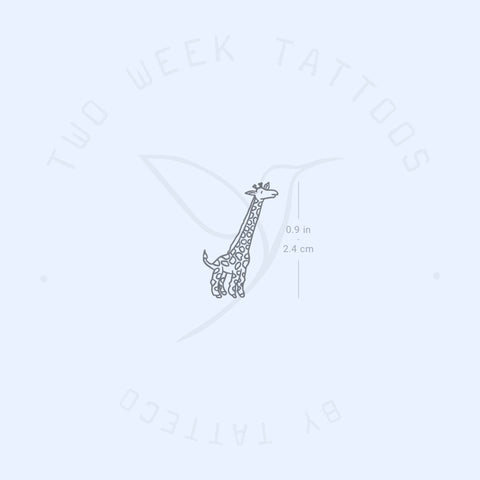 Giraffe Semi-Permanent Tattoo - Set of 2