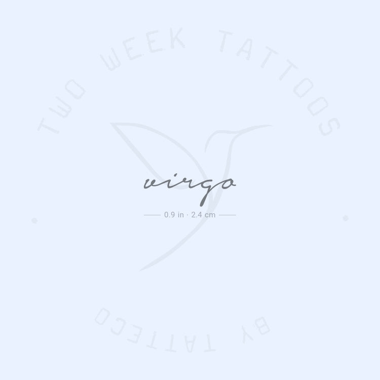 Tatuaje semipermanente de Virgo - Juego de 2