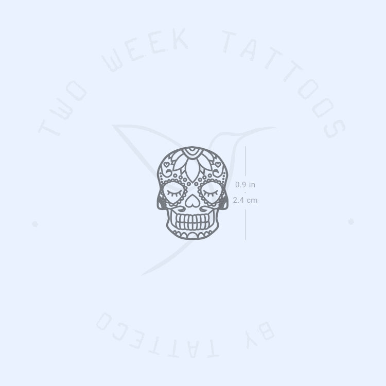 Sugar Skull Semi-Permanent Tattoo - Set of 2