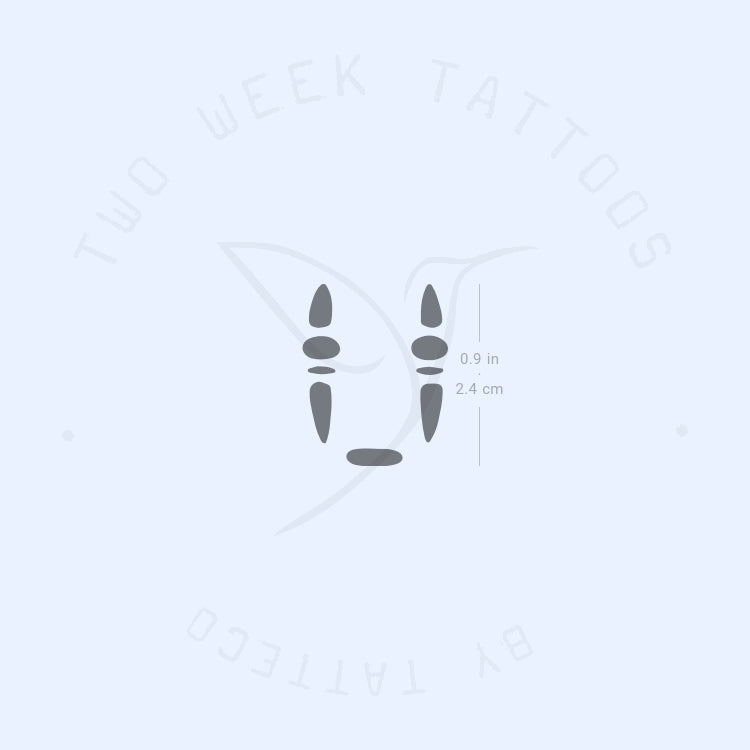 No-Face Semi-Permanent Tattoo - Set of 2
