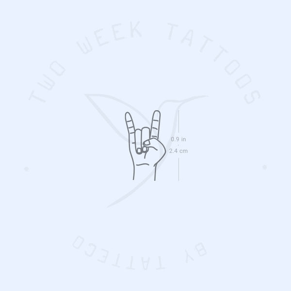 Rock Salute Semi-Permanent Tattoo - Set of 2