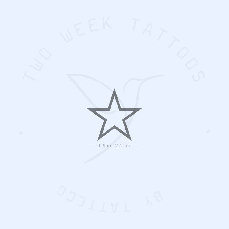 Star Outline Semi-Permanent Tattoo - Set of 2