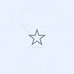 Star Outline Semi-Permanent Tattoo - Set of 2