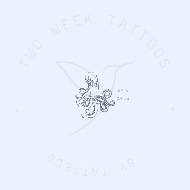 Small Octopus Semi-Permanent Tattoo - Set of 2