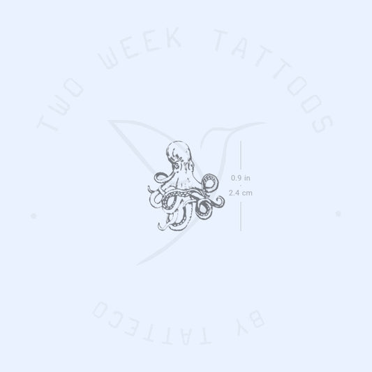 Small Octopus Semi-Permanent Tattoo - Set of 2