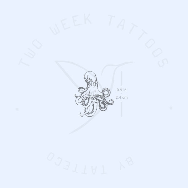 Small Octopus Semi-Permanent Tattoo - Set of 2