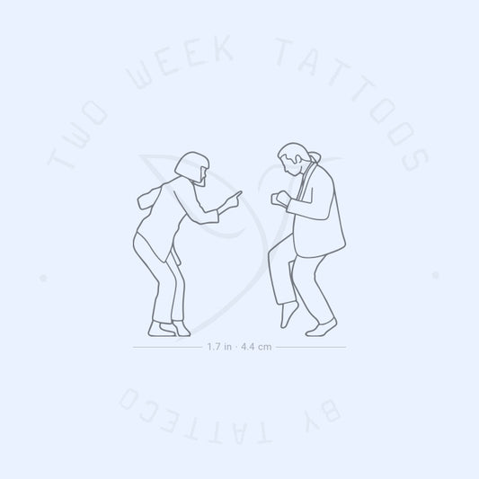 Tatuaje semipermanente del concurso Twist de Mia Wallace y Vincent Vega (juego de 2)
