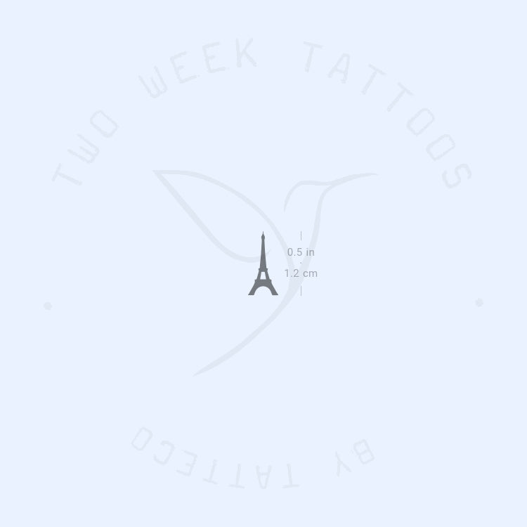 Tiny Eiffel Towe Semi-Permanent Tattoo - Set of 2