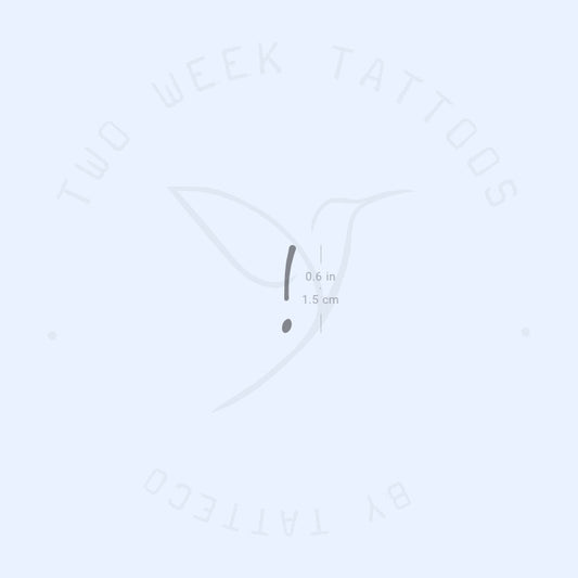 Tatuaje semipermanente de signo de exclamación (juego de 2)