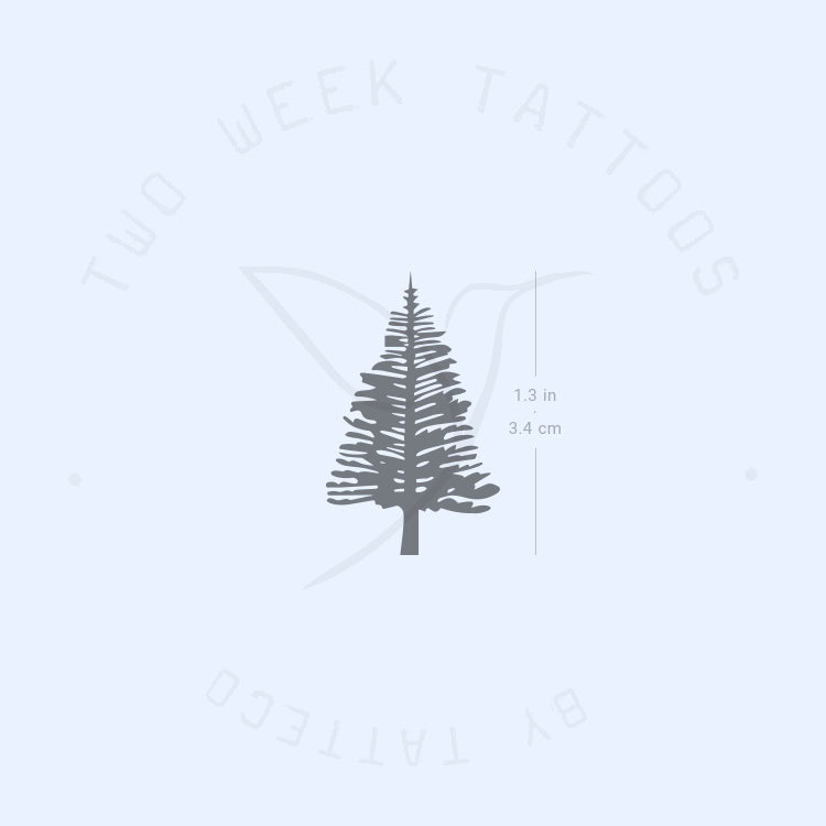 Leafless Pine Tree Semi-Permanent Tattoo - Set of 2
