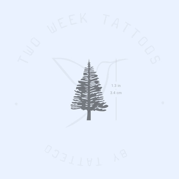 Leafless Pine Tree Semi-Permanent Tattoo - Set of 2
