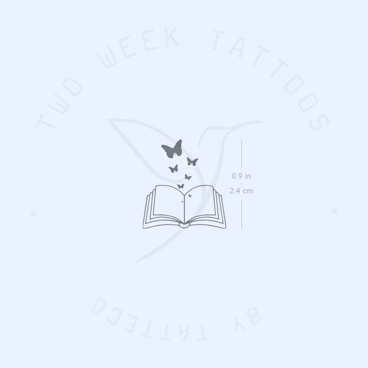 Butterfly Book Semi-Permanent Tattoo - Set of 2