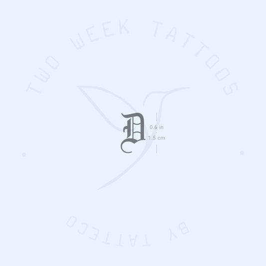 Tatuaje semipermanente gótico D - Juego de 2