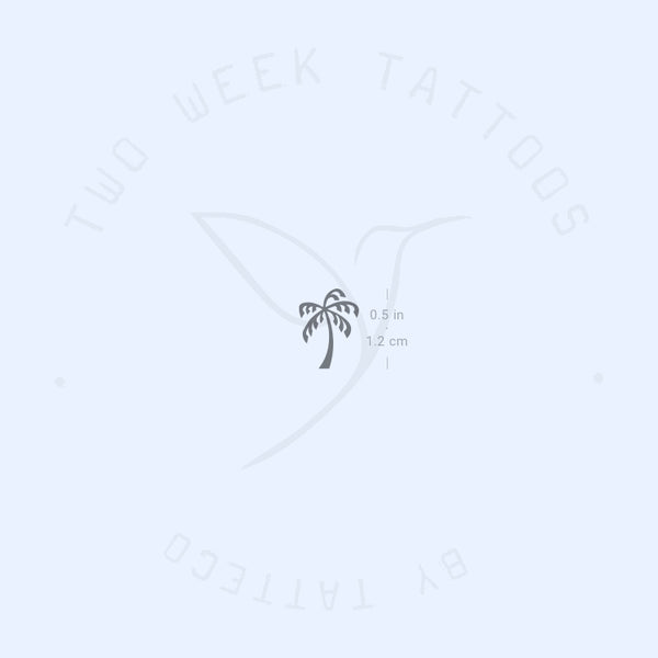 Tiny Palm Tree Semi-Permanent Tattoo - Set of 2