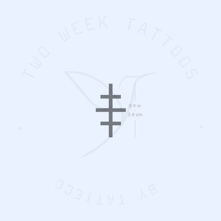Tatuaje semipermanente de la cruz de Salem (juego de 2)