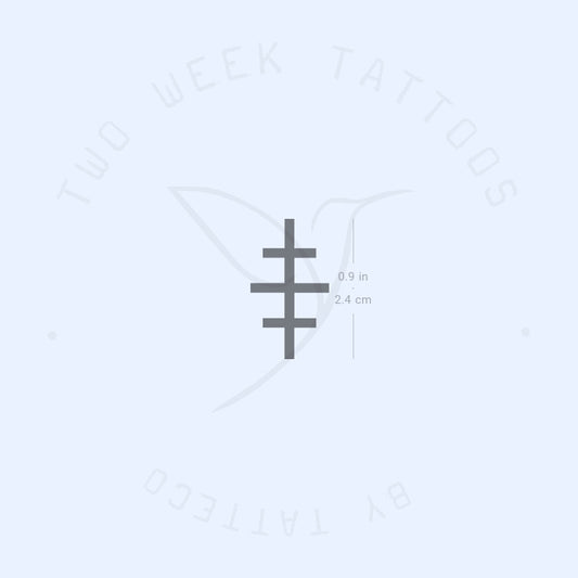 Tatuaje semipermanente de la cruz de Salem (juego de 2)