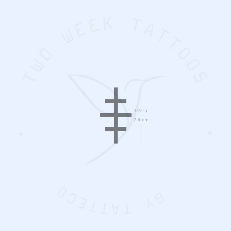 Salem Cross Semi-Permanent Tattoo - Set of 2