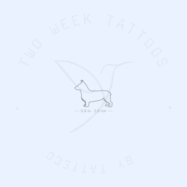 Tatuaje semipermanente de Corgi - Juego de 2