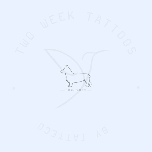Tatuaje semipermanente de Corgi - Juego de 2
