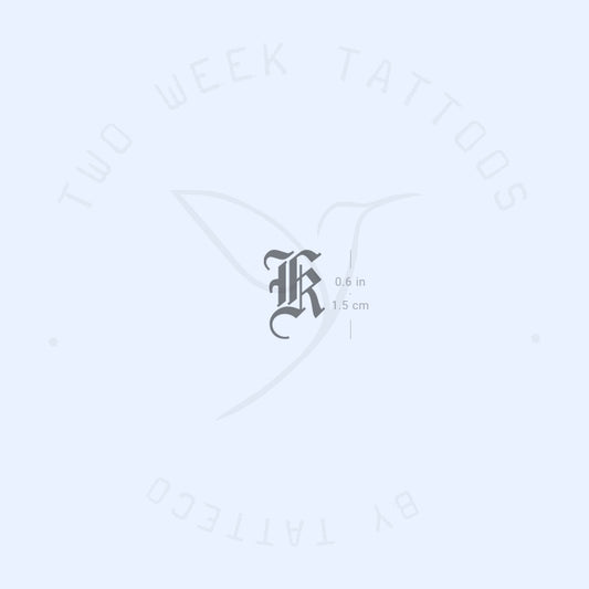 Tatuaje semipermanente gótico K - Juego de 2