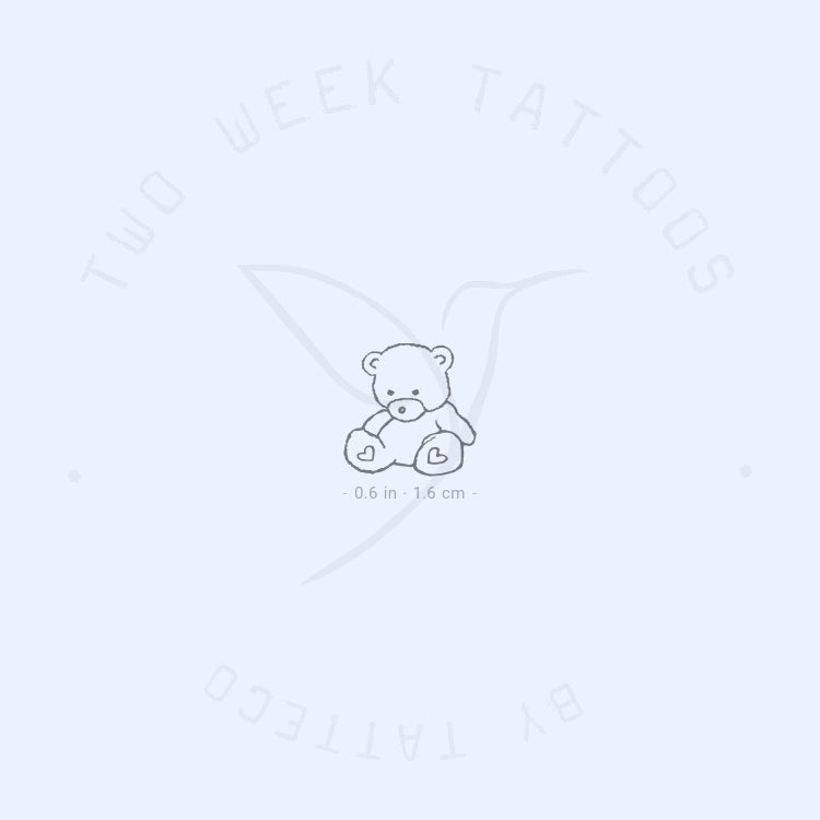 Teddy Bear Semi-Permanent Tattoo - Set of 2