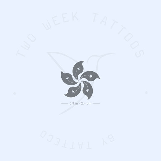 Tatuaje semipermanente de flor de Hong Kong (juego de 2)