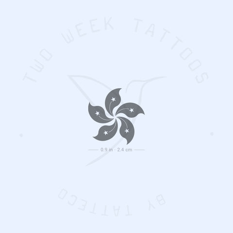 Hong Kong Flower Semi-Permanent Tattoo - Set of 2