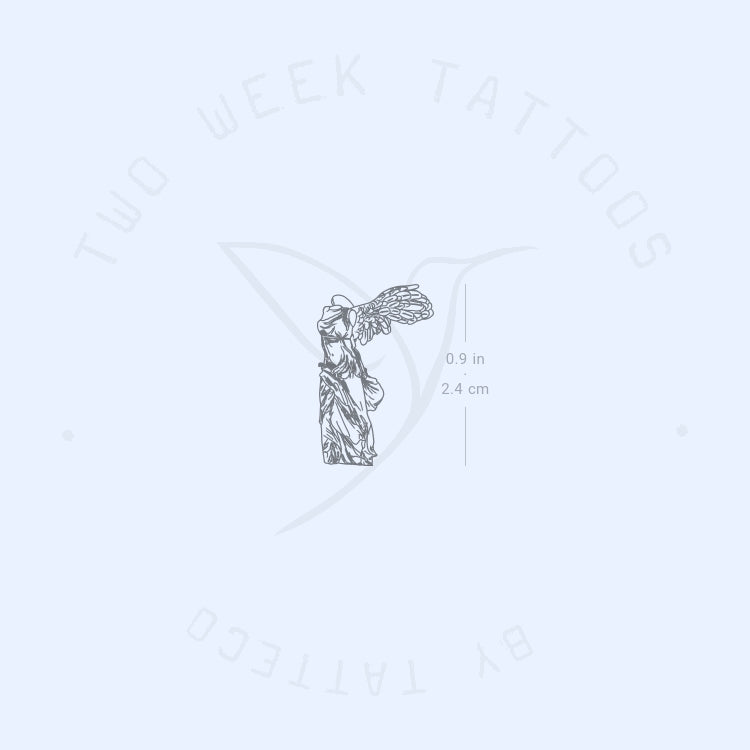Small Winged Victory Of Samothrace Semi-Permanent Tattoo - Set of 2