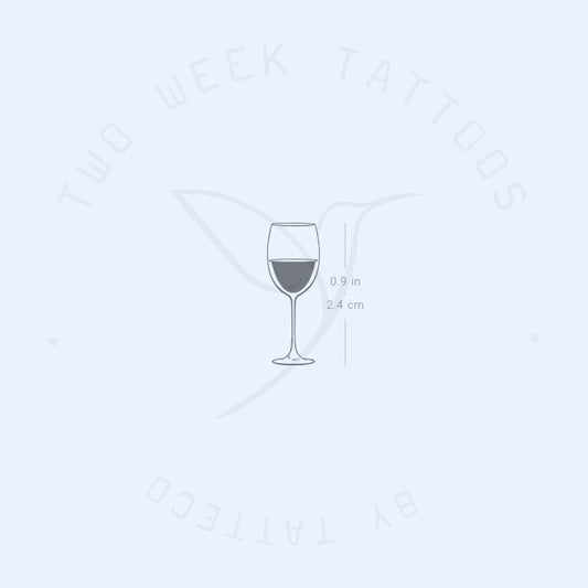 Tatuaje semipermanente de copa de vino (juego de 2)