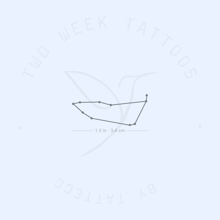 Small Capricornus Constellation Semi-Permanent Tattoo - Set of 2