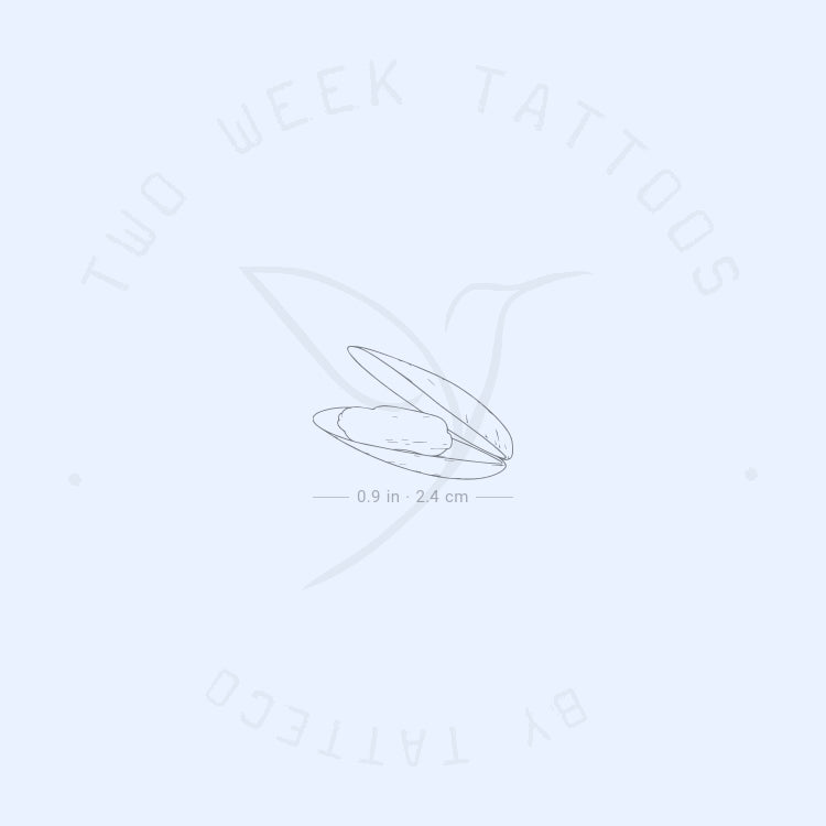 Clam Semi-Permanent Tattoo - Set of 2