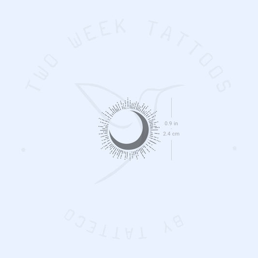 Tatuaje semipermanente de eclipse lunar (juego de 2)