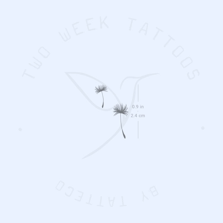Dandelion Seed Couple Semi-Permanent Tattoo - Set of 2