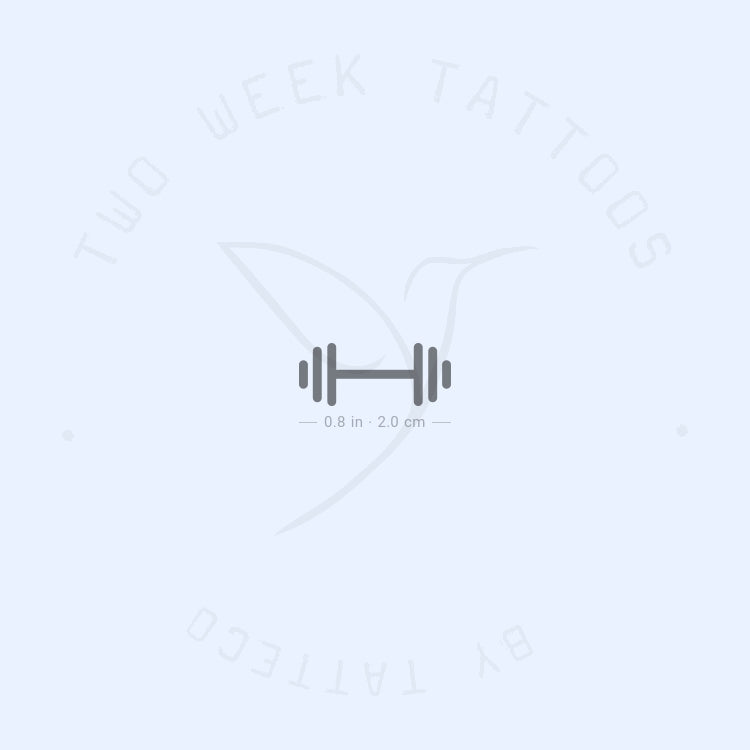 Dumbell Semi-Permanent Tattoo - Set of 2