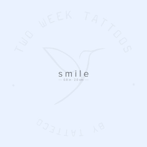 Sans-Serif Smile Semi-Permanent Tattoo - Set of 2