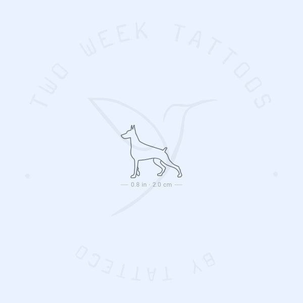 Doberman Semi-Permanent Tattoo - Set of 2
