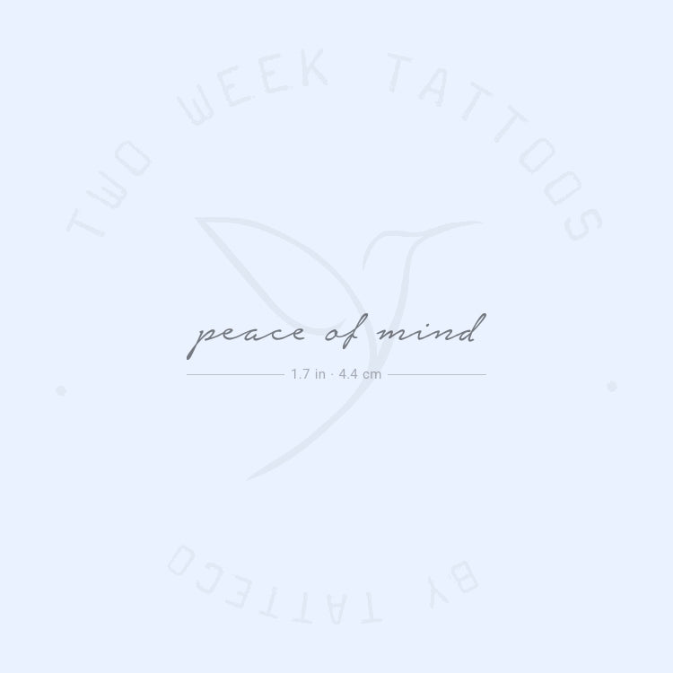Peace Of Mind Semi-Permanent Tattoo - Set of 2