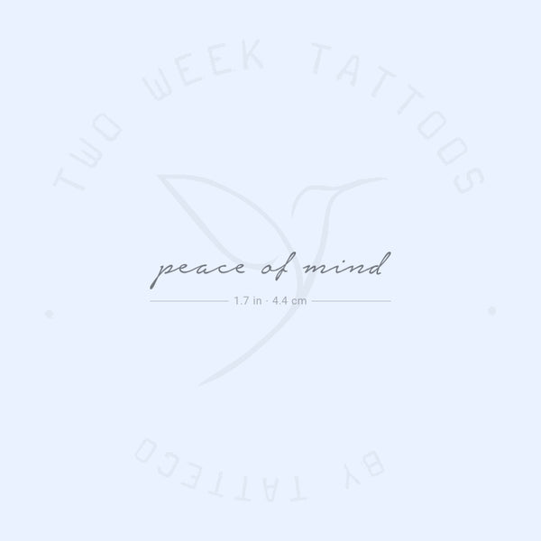 Peace Of Mind Semi-Permanent Tattoo - Set of 2