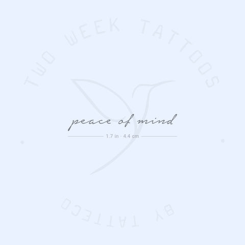 Peace Of Mind Semi-Permanent Tattoo - Set of 2