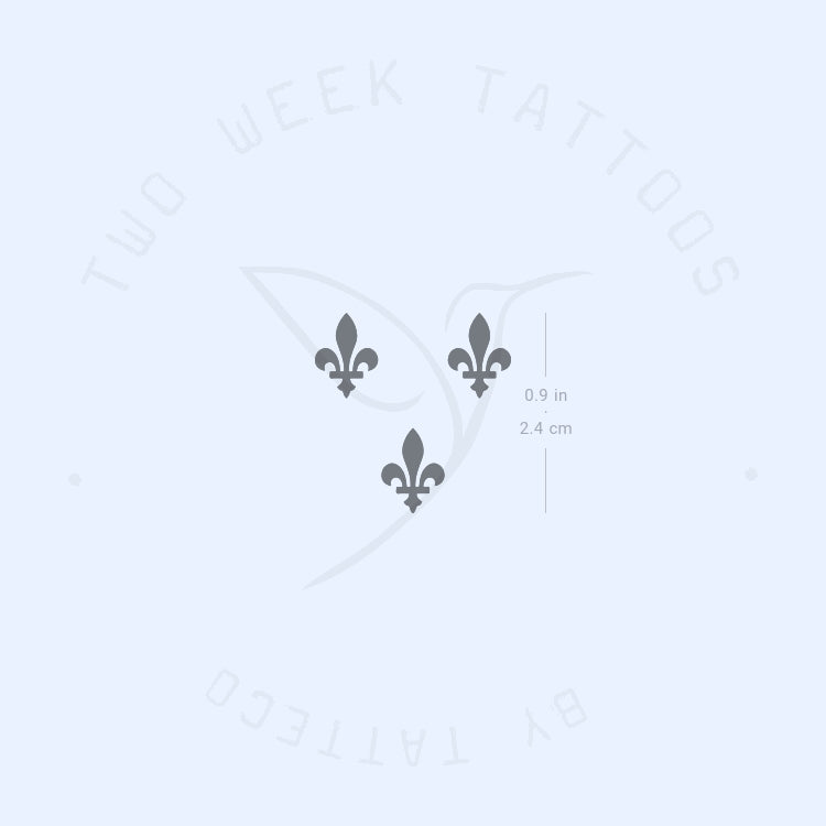 Tatuaje semipermanente de flor de lis de Nueva Orleans (juego de 2)