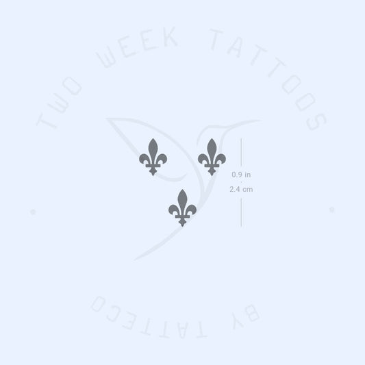 Tatuaje semipermanente de flor de lis de Nueva Orleans (juego de 2)