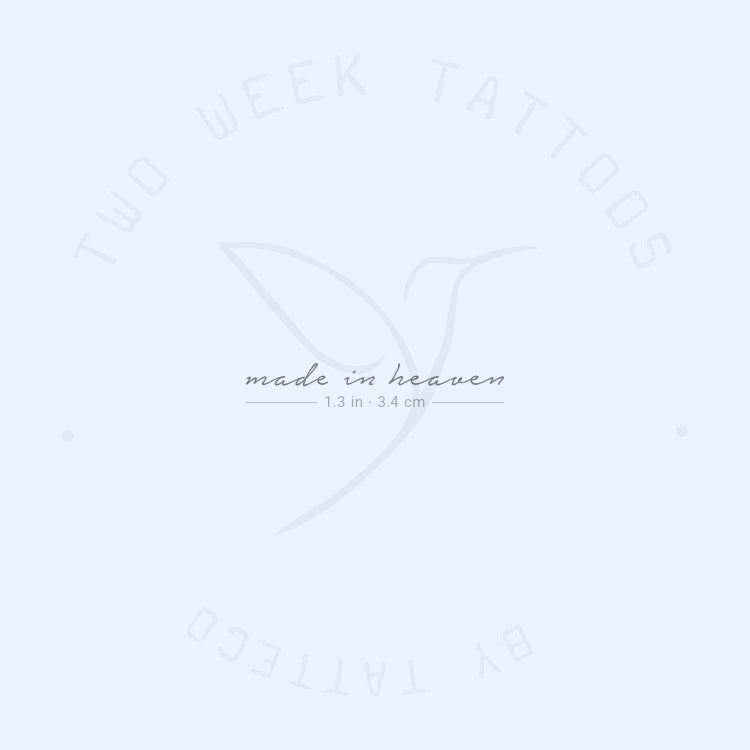 Made In Heaven Semi-Permanent Tattoo - Set of 2