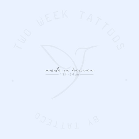 Made In Heaven Semi-Permanent Tattoo - Set of 2