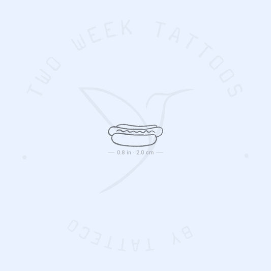 Hot Dog Semi-Permanent Tattoo - Set of 2
