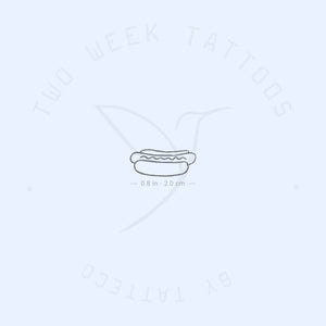 Hot Dog Semi-Permanent Tattoo - Set of 2
